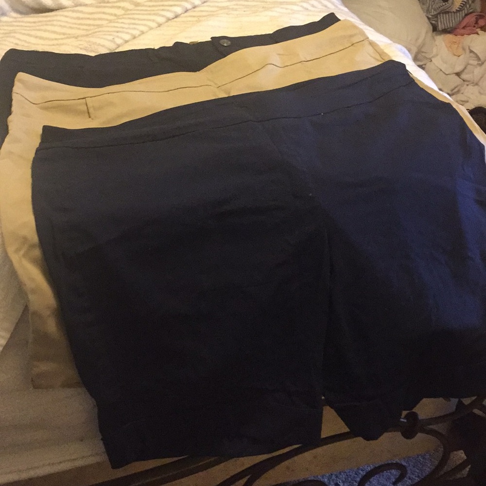 Black, navy, tan. Above knee. Brand new. Bundle